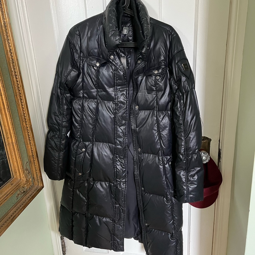 Black full length puffer jacket